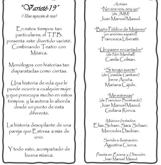 Varieté – 19: Vuelve el Teatro Popular Baradero