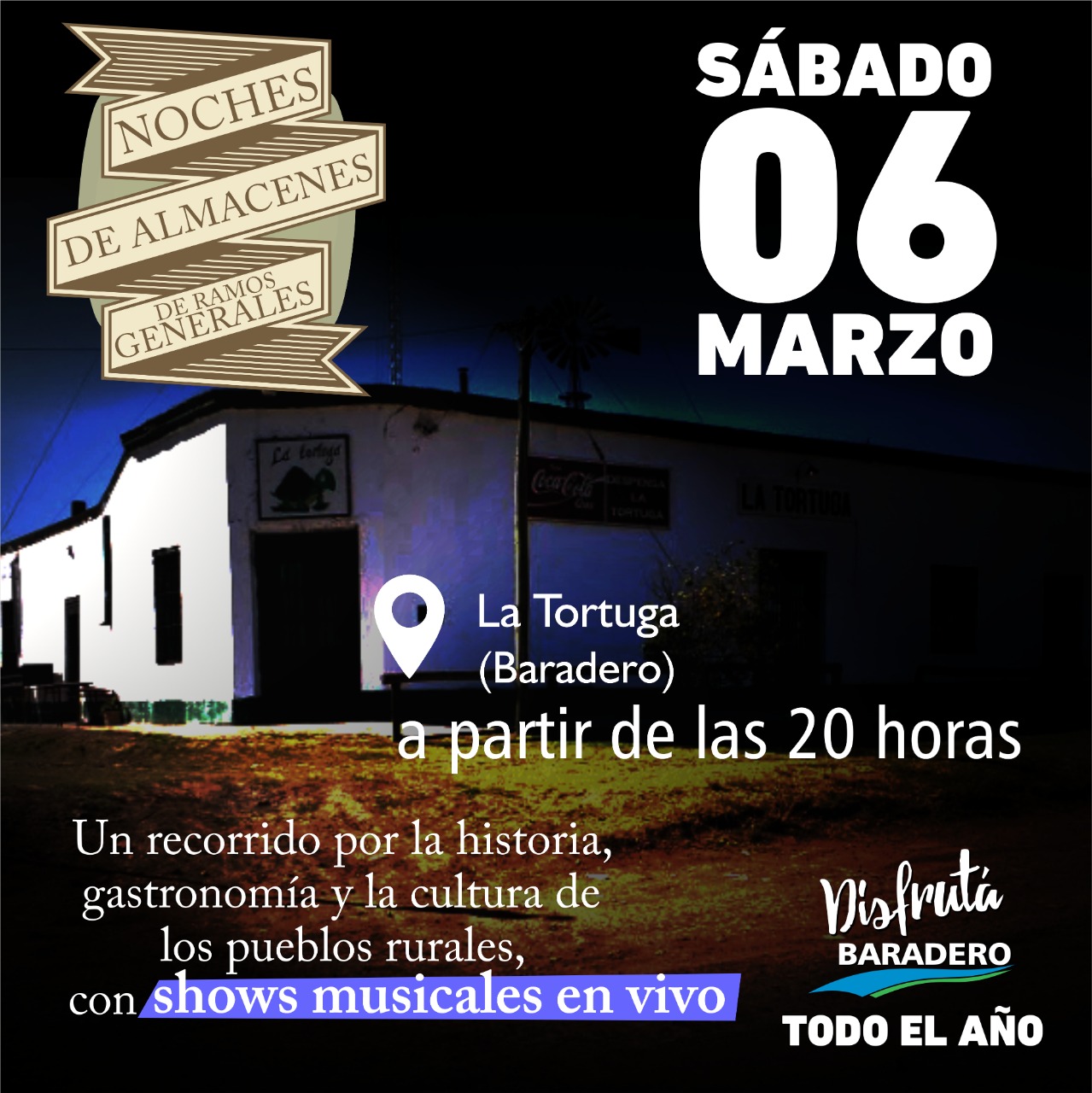 Este sábado Noche de Almacenes de Ramos Generales en “La Tortuga