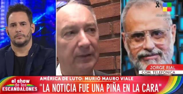 El dolor de Jorge Rial por la muerte de Mauro Viale: «Es una piña en medio de la cara»