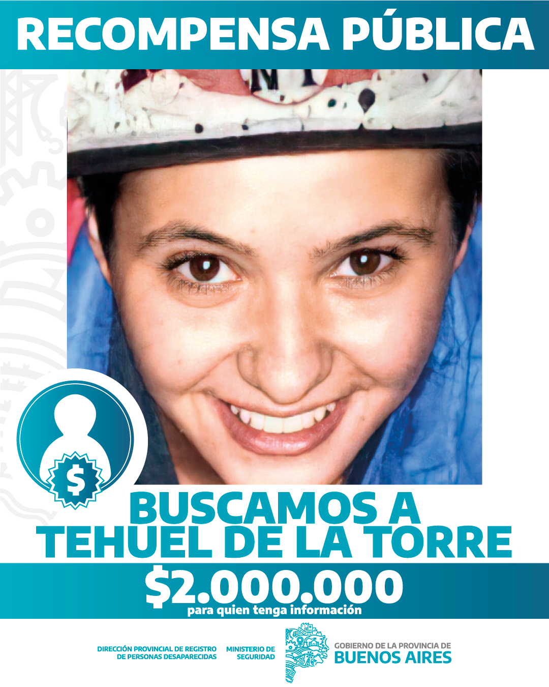 La provincia ofrece recompensa para encontrar a Tehuel