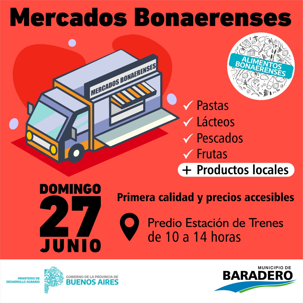 #EsConTodos | Domingo de Mercados Bonaerenses en el Predio de la Estación de Trenes