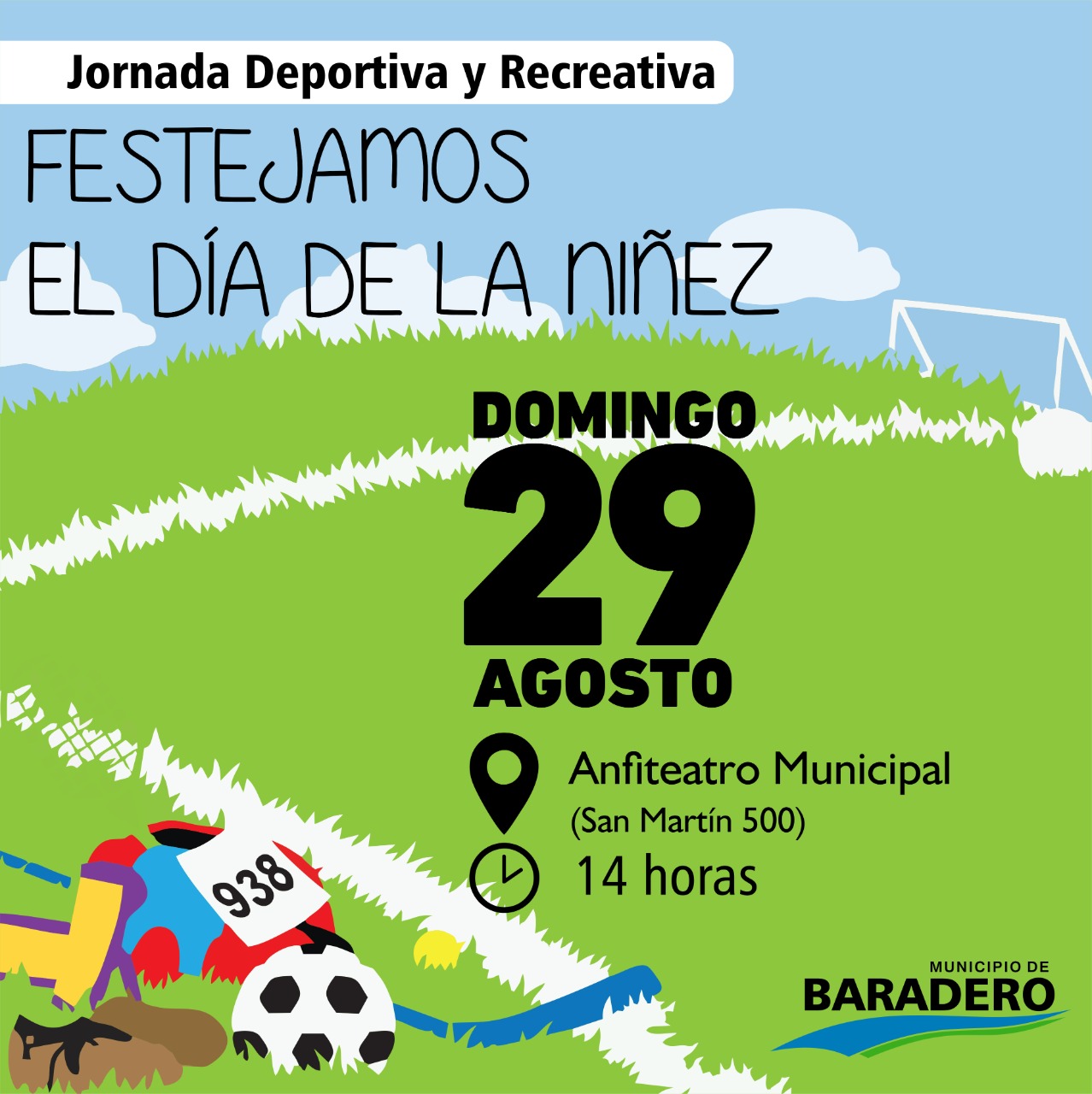 #VivíElDeporteEnBaradero | Este domingo se festeja el Día de la Niñez con actividades deportivas, culturales y recreativas