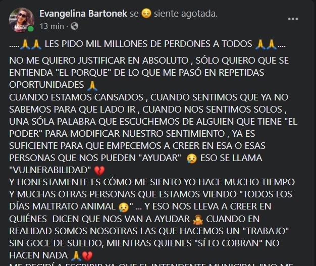 Maltrato Animal: Una proteccionista se cansó e hizo pública su ¨bronca¨