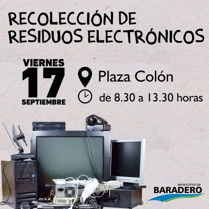 #TrabajamosParaElFuturo | Este viernes se podrán depositar residuos eléctricos y electrónicos en la Plaza Colón