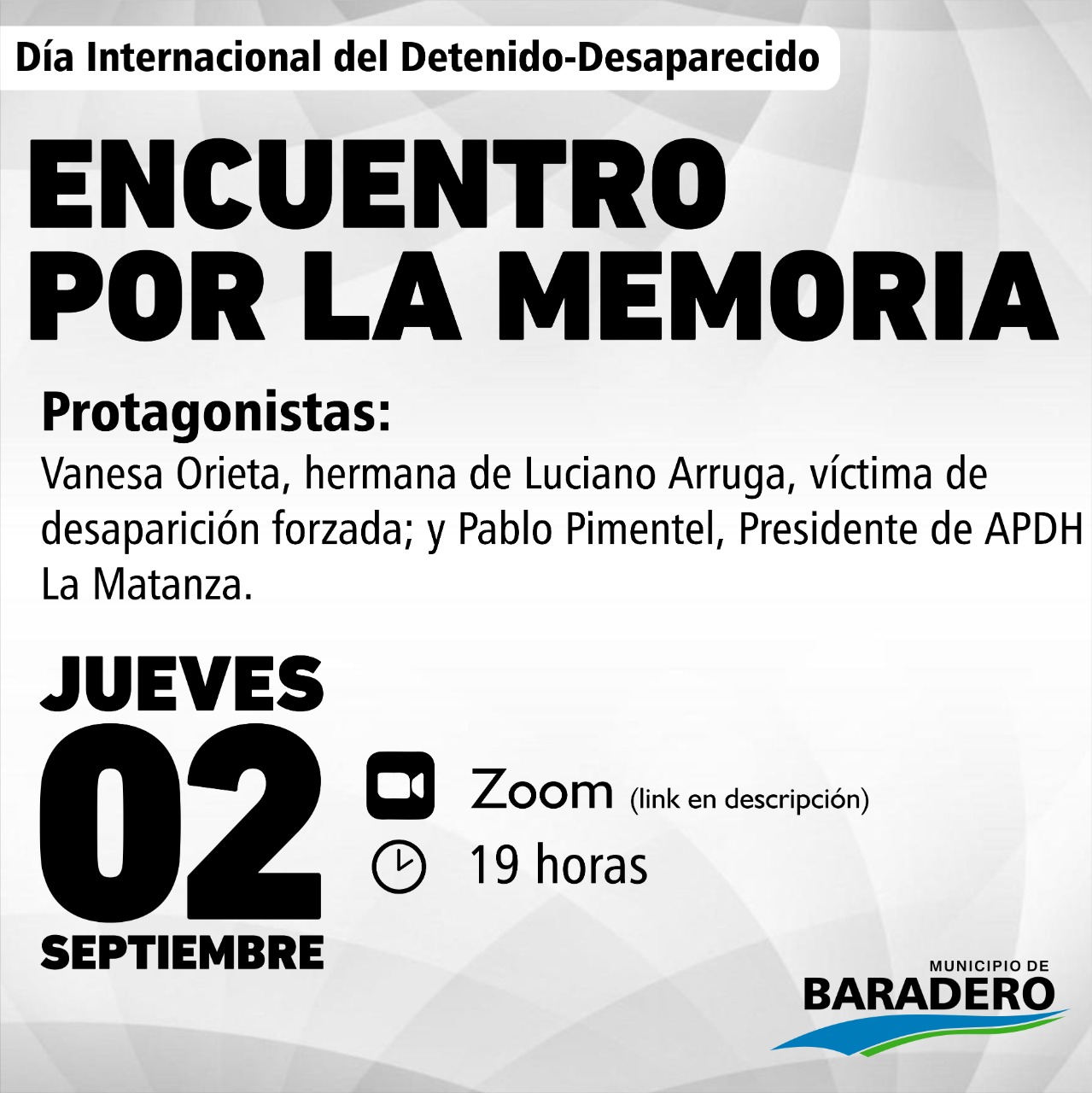 Encuentro por la Memoria en el marco del Día Internacional del Detenido-Desaparecido