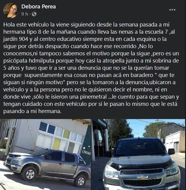 Policiales: Una mujer denunció persecución en la vía pública