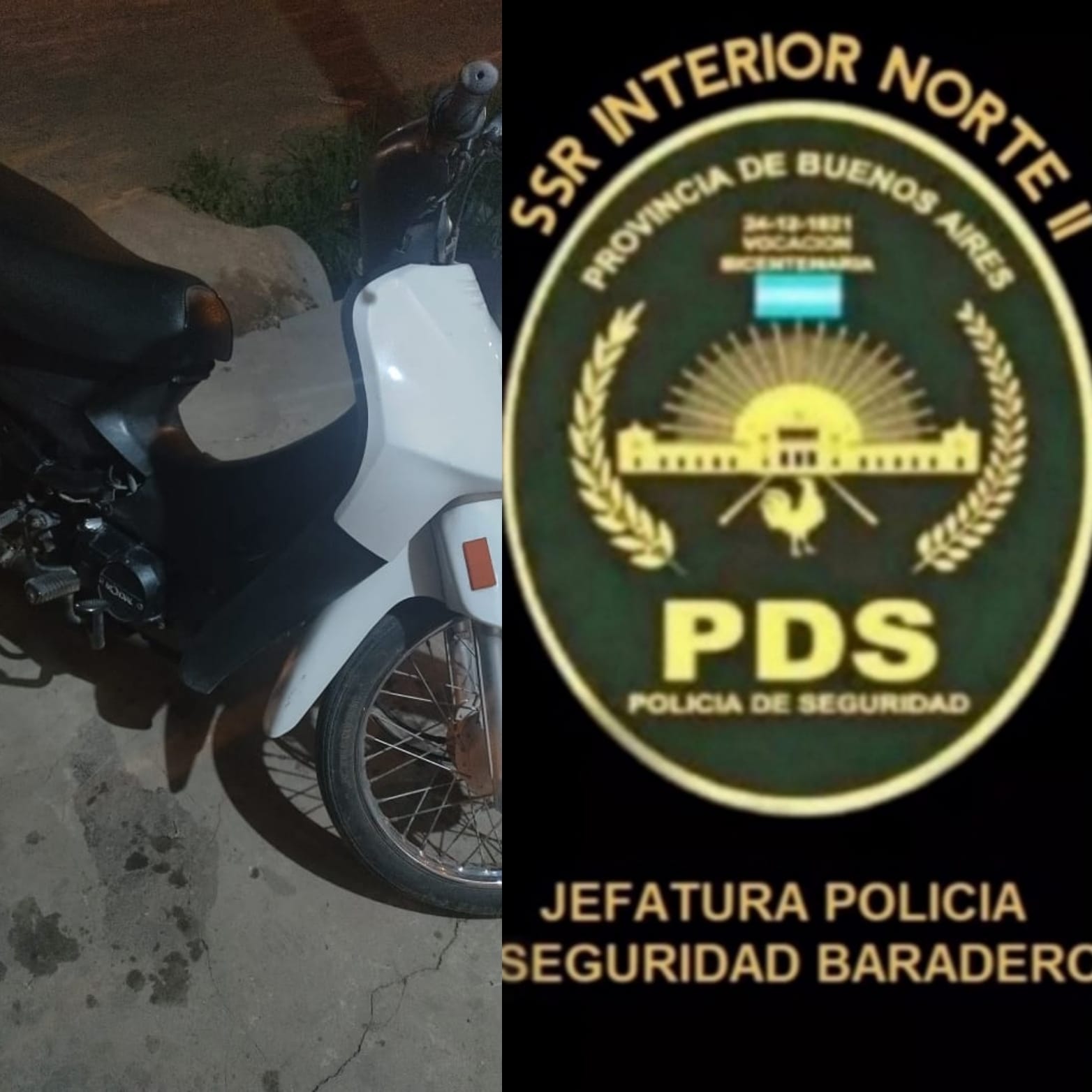 Policiales: Recuperan una moto robada