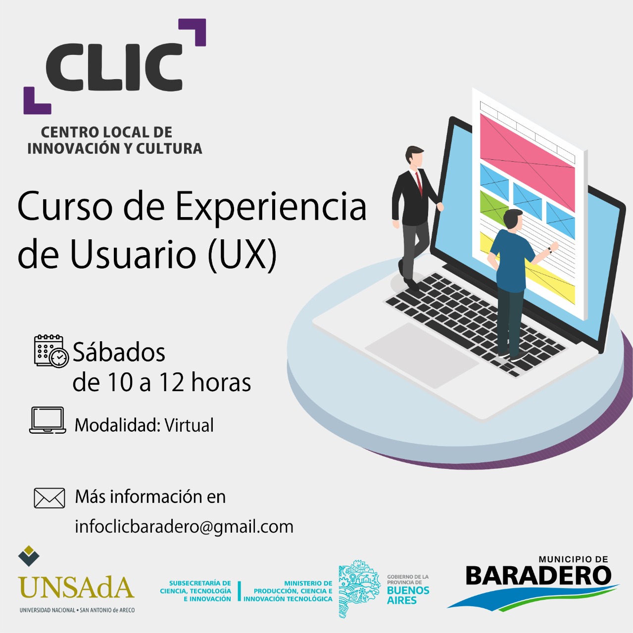 #TrabajamosParaElFuturo | Abierta la inscripción para el Curso Experiencia de Usuario (UX) en el CLIC