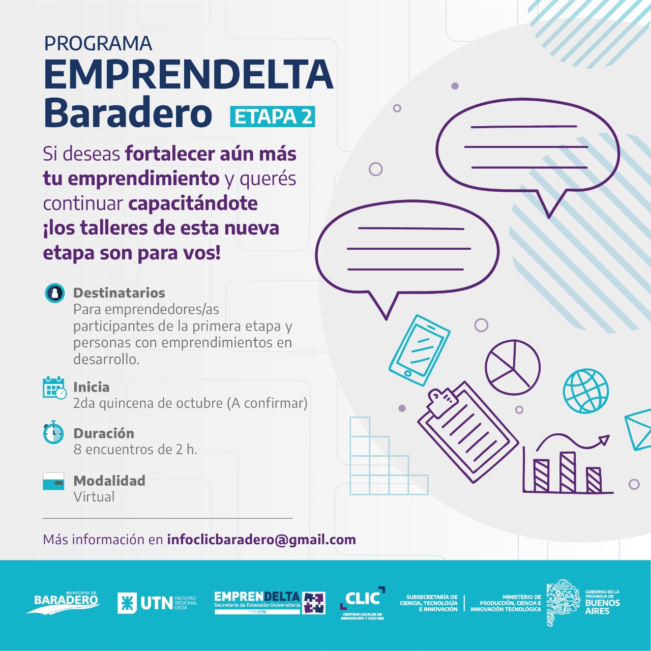 #TrabajamosParaElFuturo | Inscripciones abiertas para la segunda etapa del Programa Emprendelta