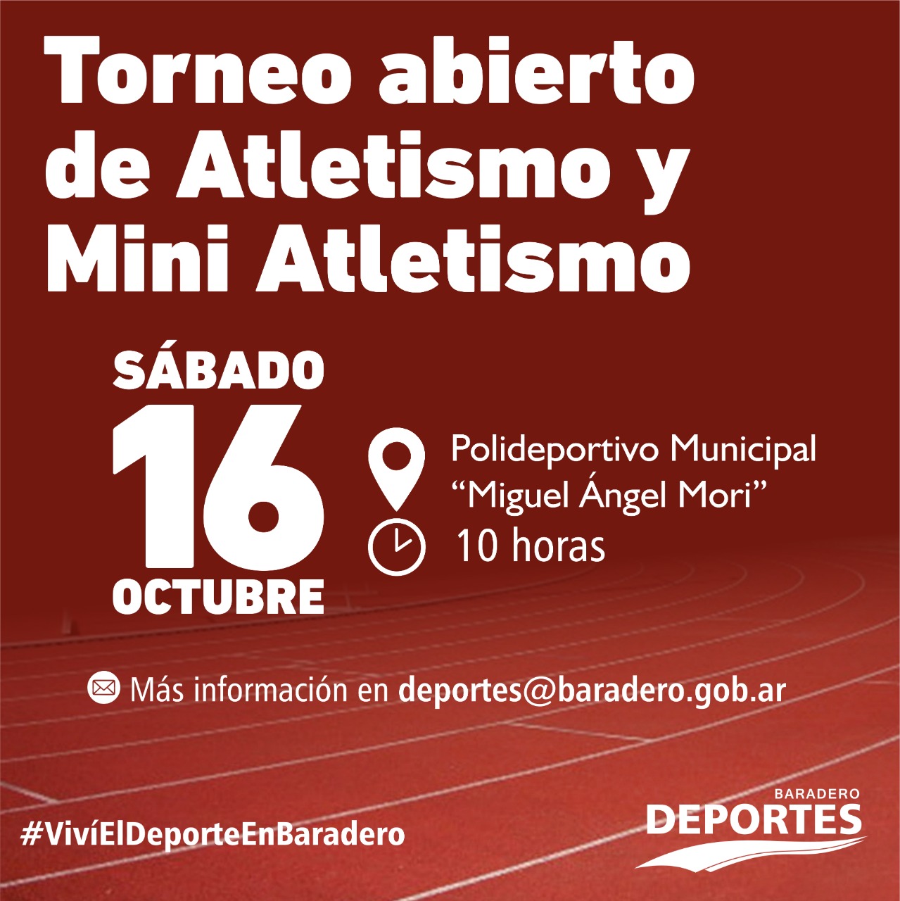 #VivíElDeporteEnBaradero | Torneo abierto de atletismo y mini atletismo