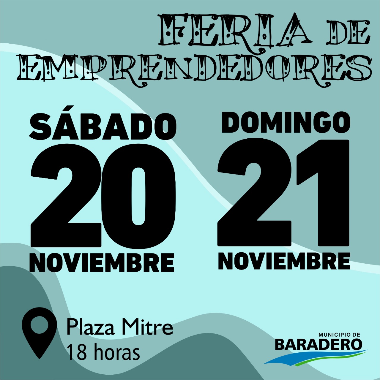 Se viene un fin de semana de doble jornada de Feria de Emprendedores en la Plaza Mitre