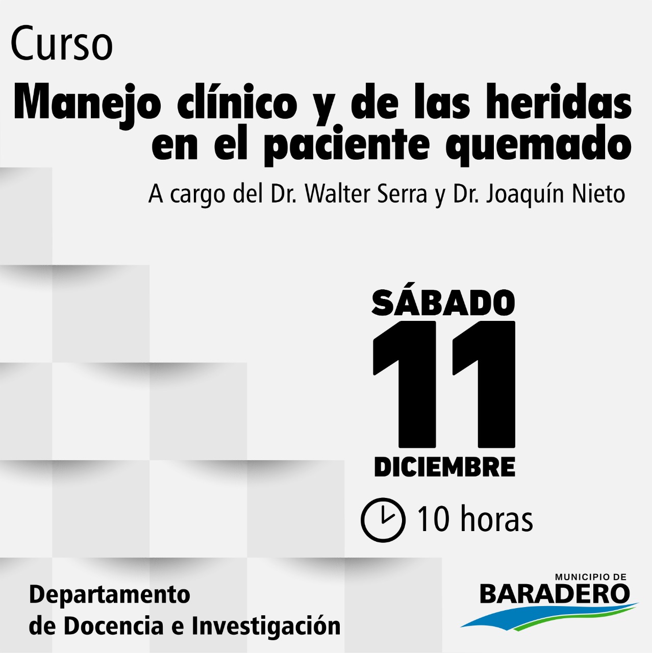Curso sobre el manejo clínico y de las heridas en el paciente quemado