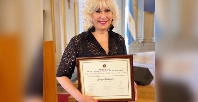 Georgina Barbarossa fue nombrada Personalidad Destacada de la Cultura: «Soy una persona muy afortunada»