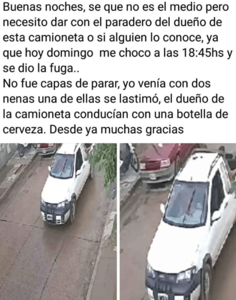 Chocó y se Dio a la Fuga