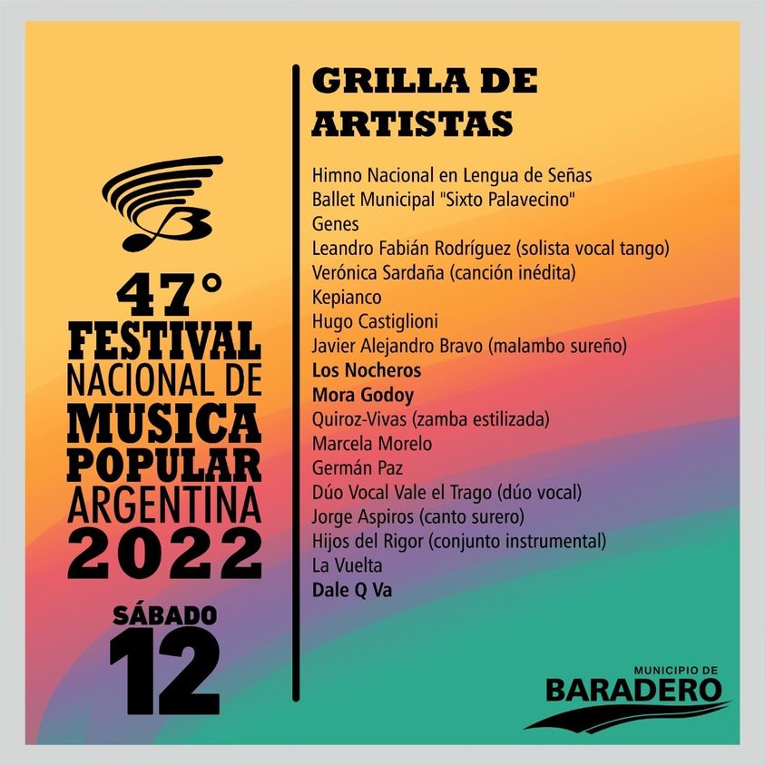 ¡Se viene la segunda noche del Festival Nacional Baradero 2022! ? ?️