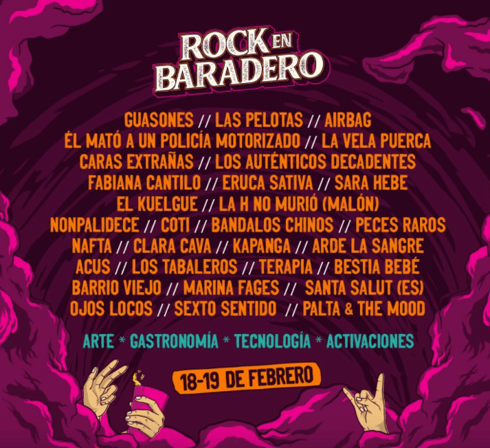 Rock en Baradero: grilla completa, horarios y quiénes tocarán