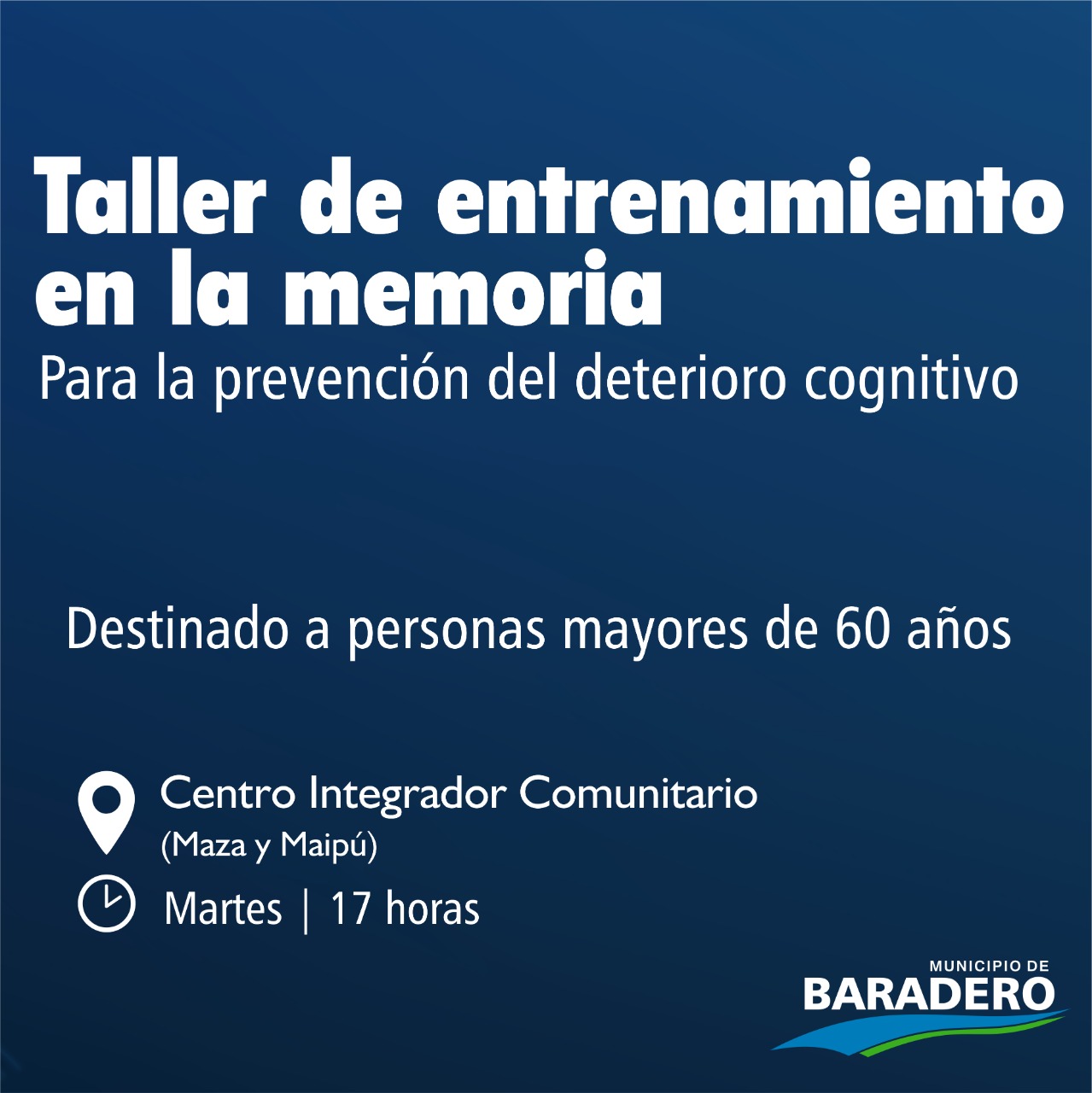El taller de entrenamiento en la memoria se realiza todos los martes
