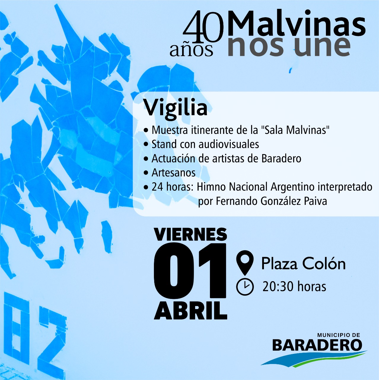 Malvinas nos une: vigilia y acto oficial en el Día del Veterano y de los Caídos en la Guerra de Malvinas