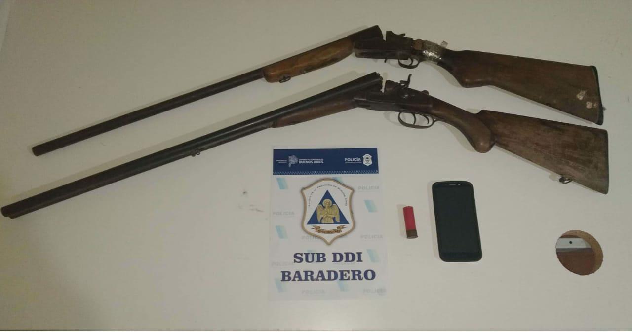 Allanamiento por amenazas de muerte arroja resultado positivo. Secuestran dos escopetas.