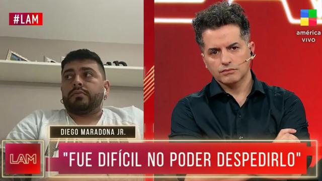 Diego Maradona Jr.: «Fue durísimo no poder viajar cuando murió mi padre»