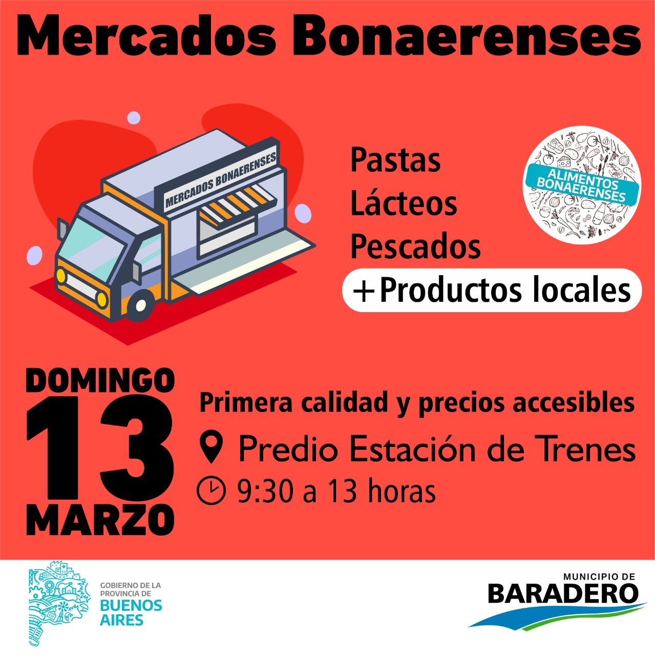 Este domingo se llevará adelante Mercados Bonaerenses