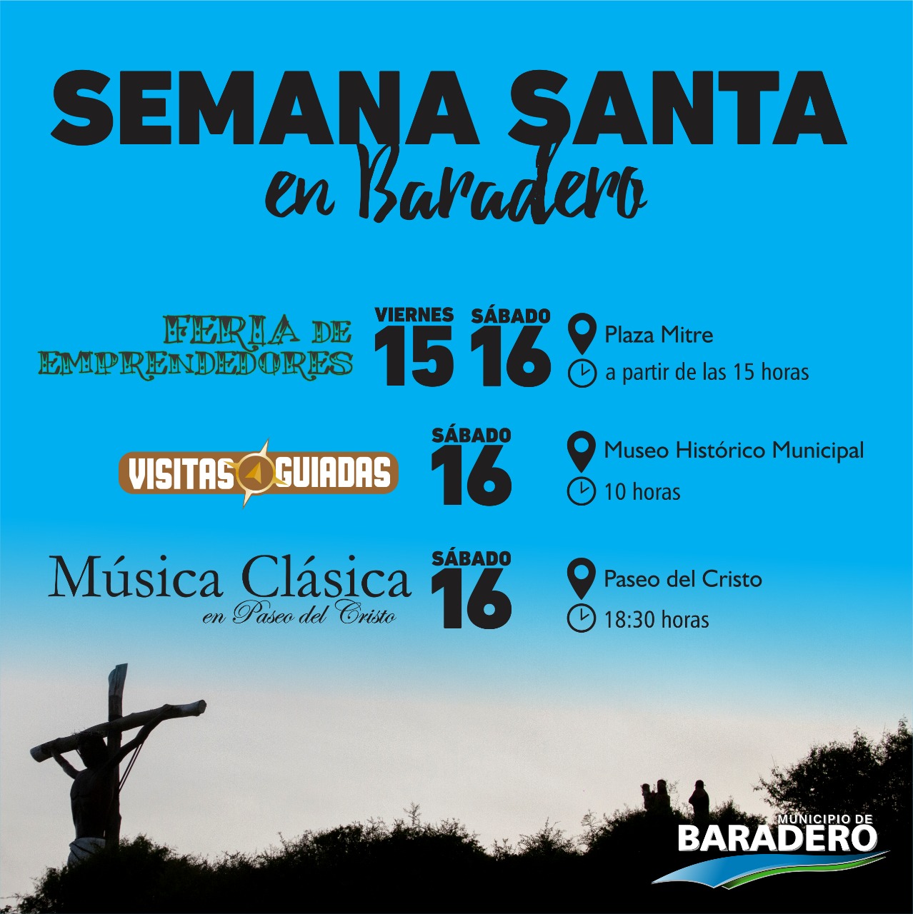 Cronograma de actividades en Semana Santa