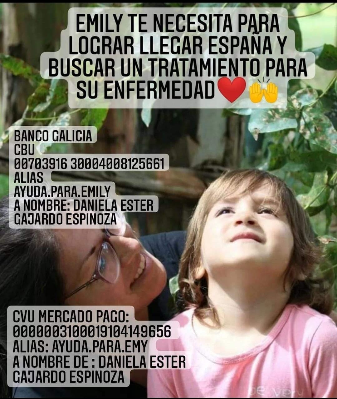 Help for Emily. Ayuda para Emily.