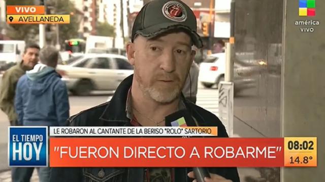 Rolo Sartorio, cantante de La Beriso, habló tras el robo: «Suena a entrega»