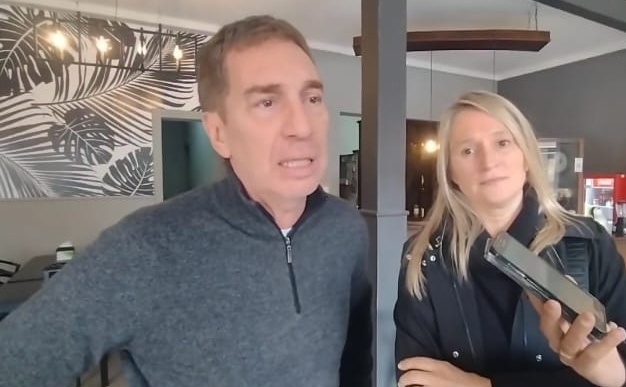 El diputado Diego Santilli estuvo en Baradero. 