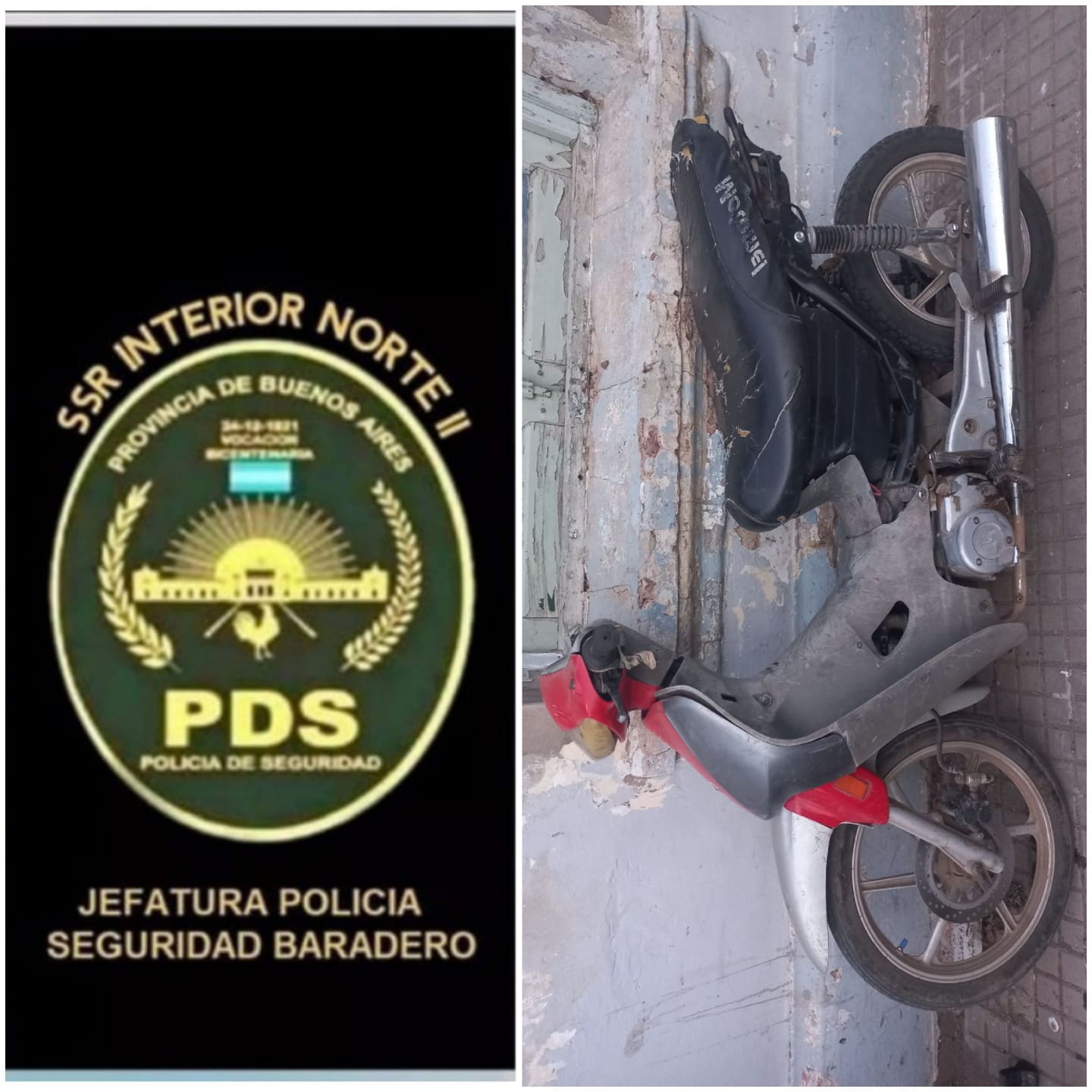 Otro secuestro de moto por no tener dominio