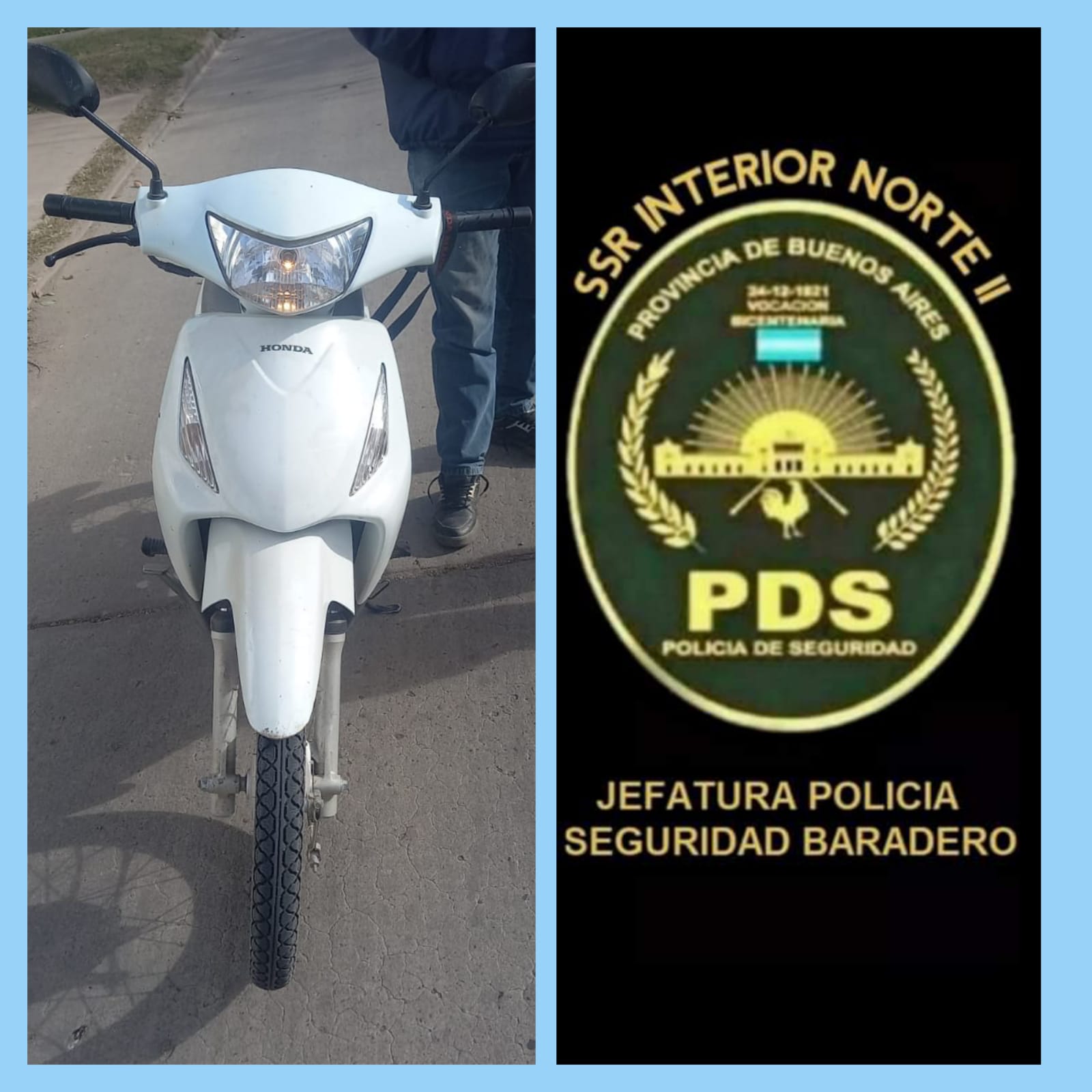 Sustracción de una moto sin documentación