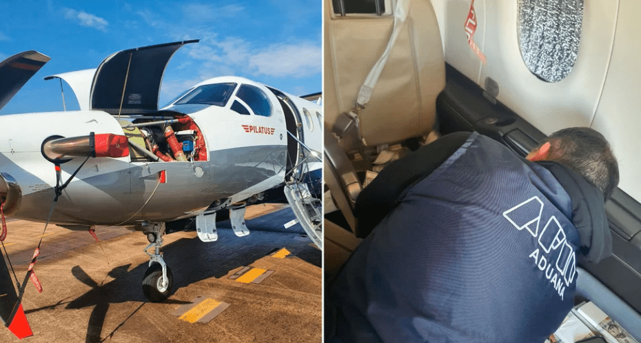 Encontraron medio millón de dólares ocultos en un avión privado que iba de Misiones a Itapema: tres demorados