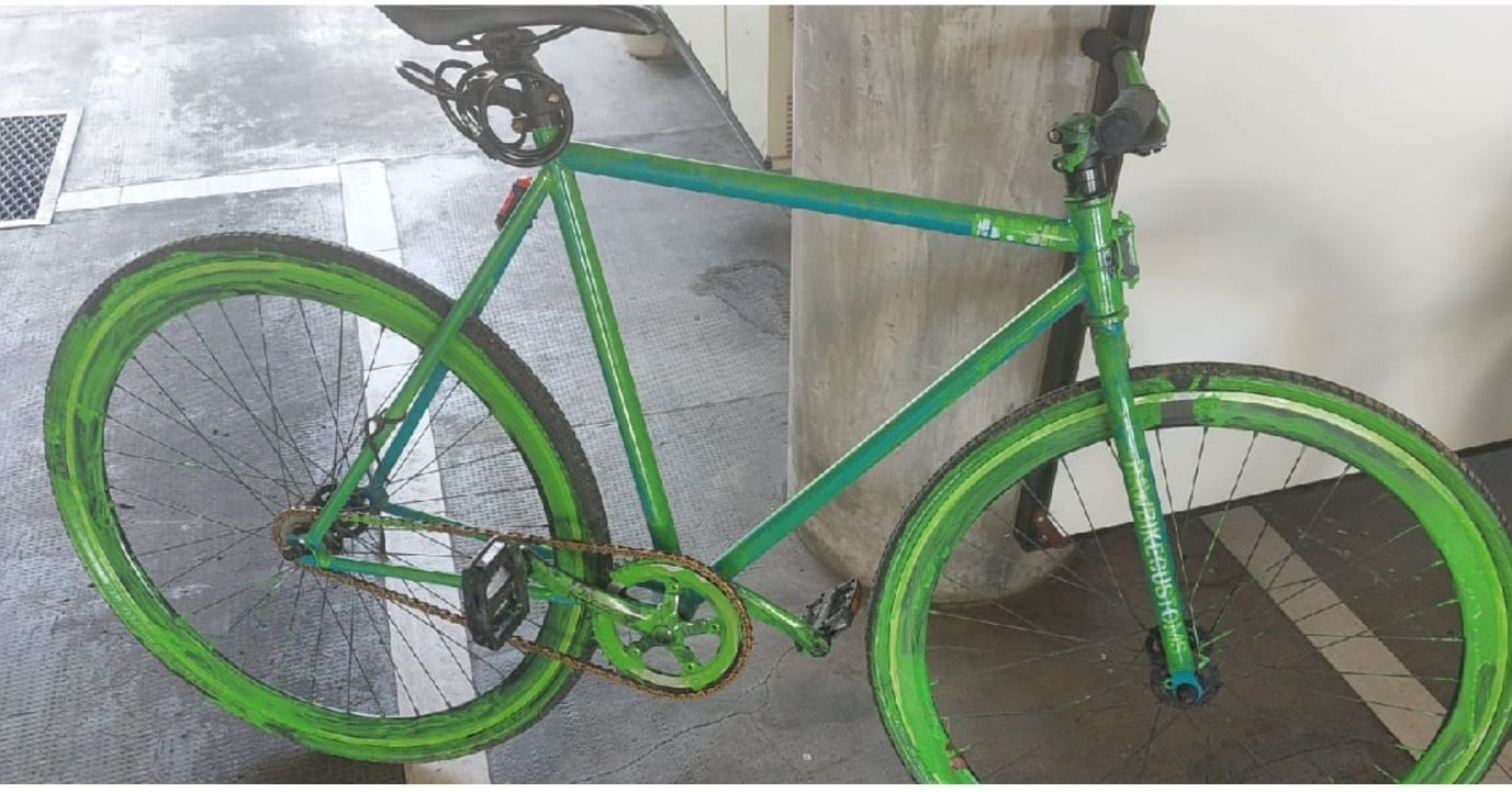 Recupero su bici que le robaron, se la habían pintado