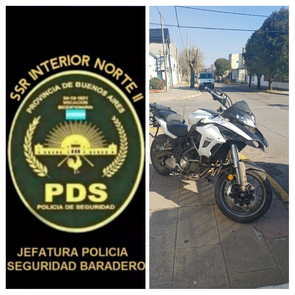 Manejaba una Moto Robada de la Ciudad de Tigre