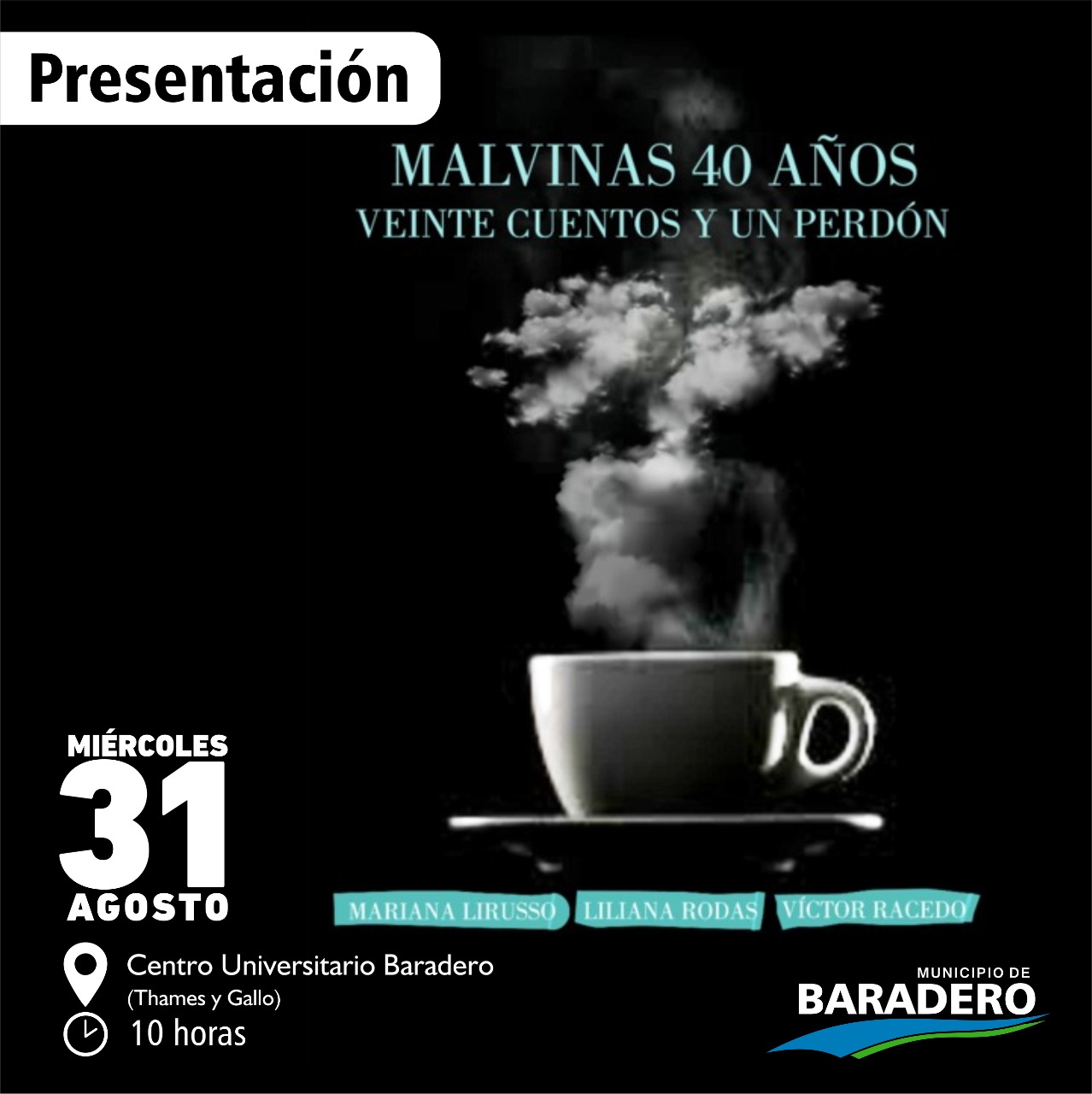 Reprogramación: se presentará en Baradero el libro “Malvinas 40 años: veinte cuentos y un perdón”