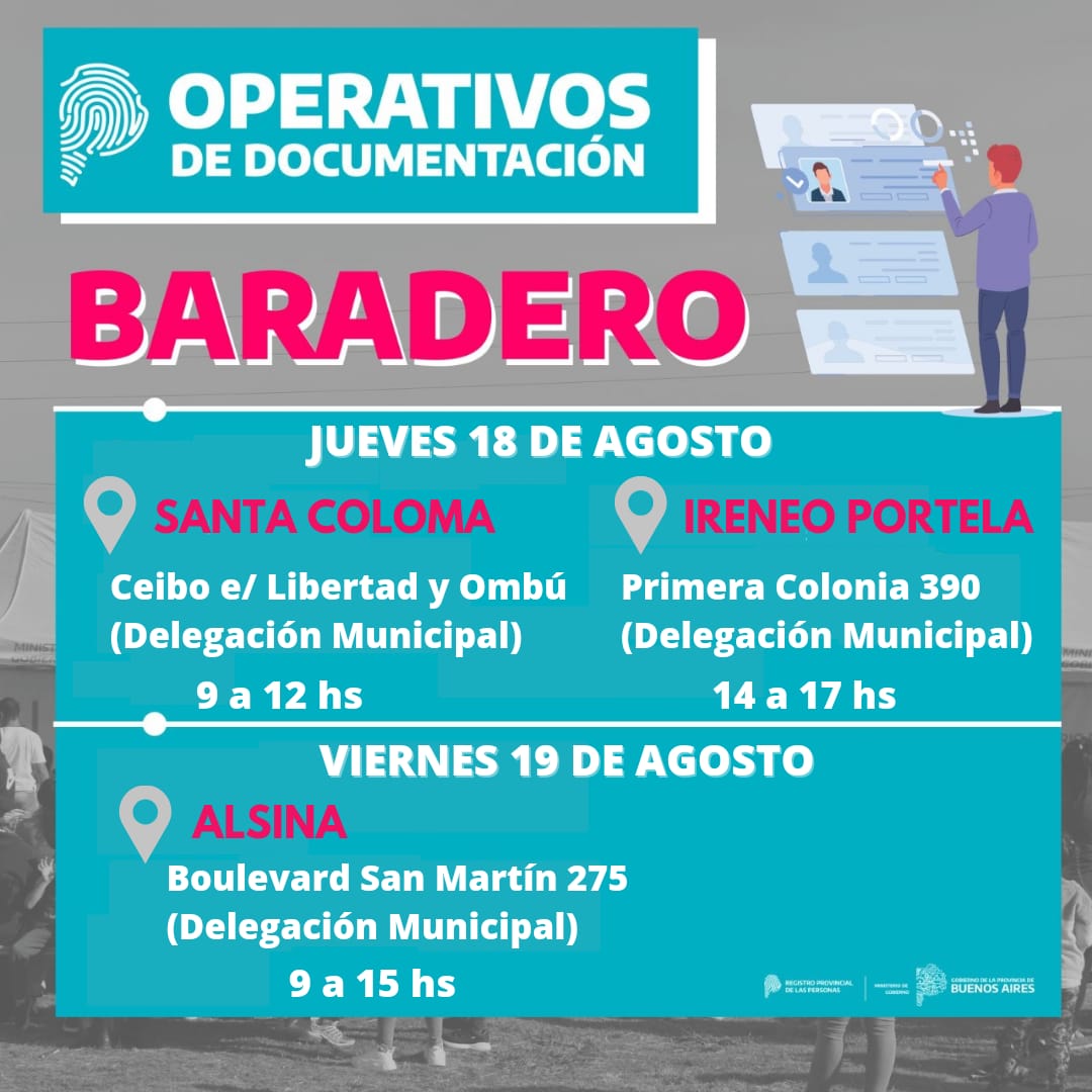 Operativos de documentación en las delegaciones