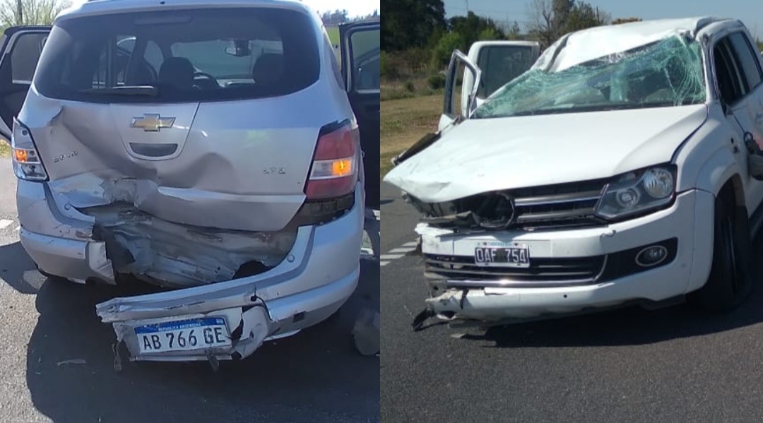 Ruta 9: choque por alcance entre dos camionetas