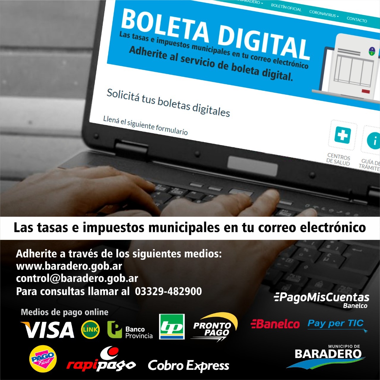 Ingresando al siguiente #link podés adherirte a la boleta digital