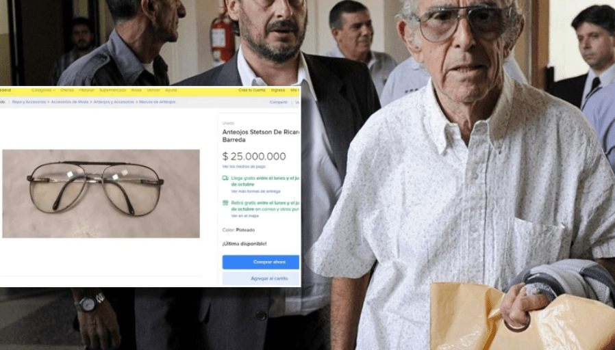 Venden por 25 millones de pesos los anteojos de Ricardo Barreda