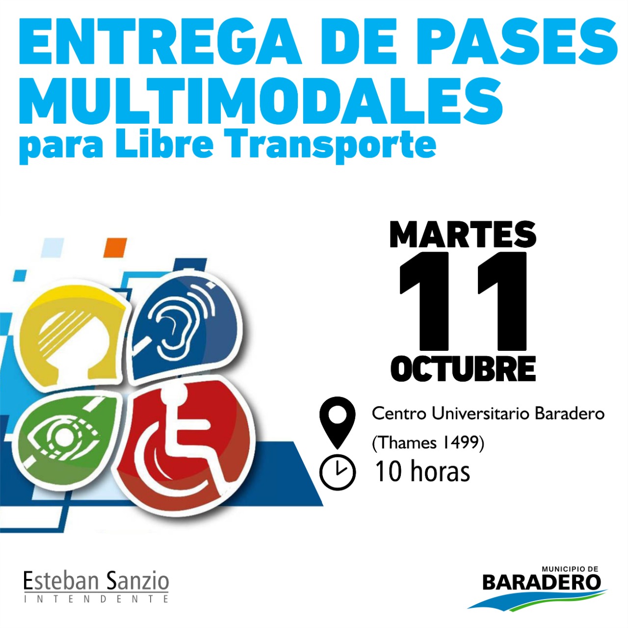 Recordatorio: Entrega de Pases Multimodales para Libre Transporte en Baradero