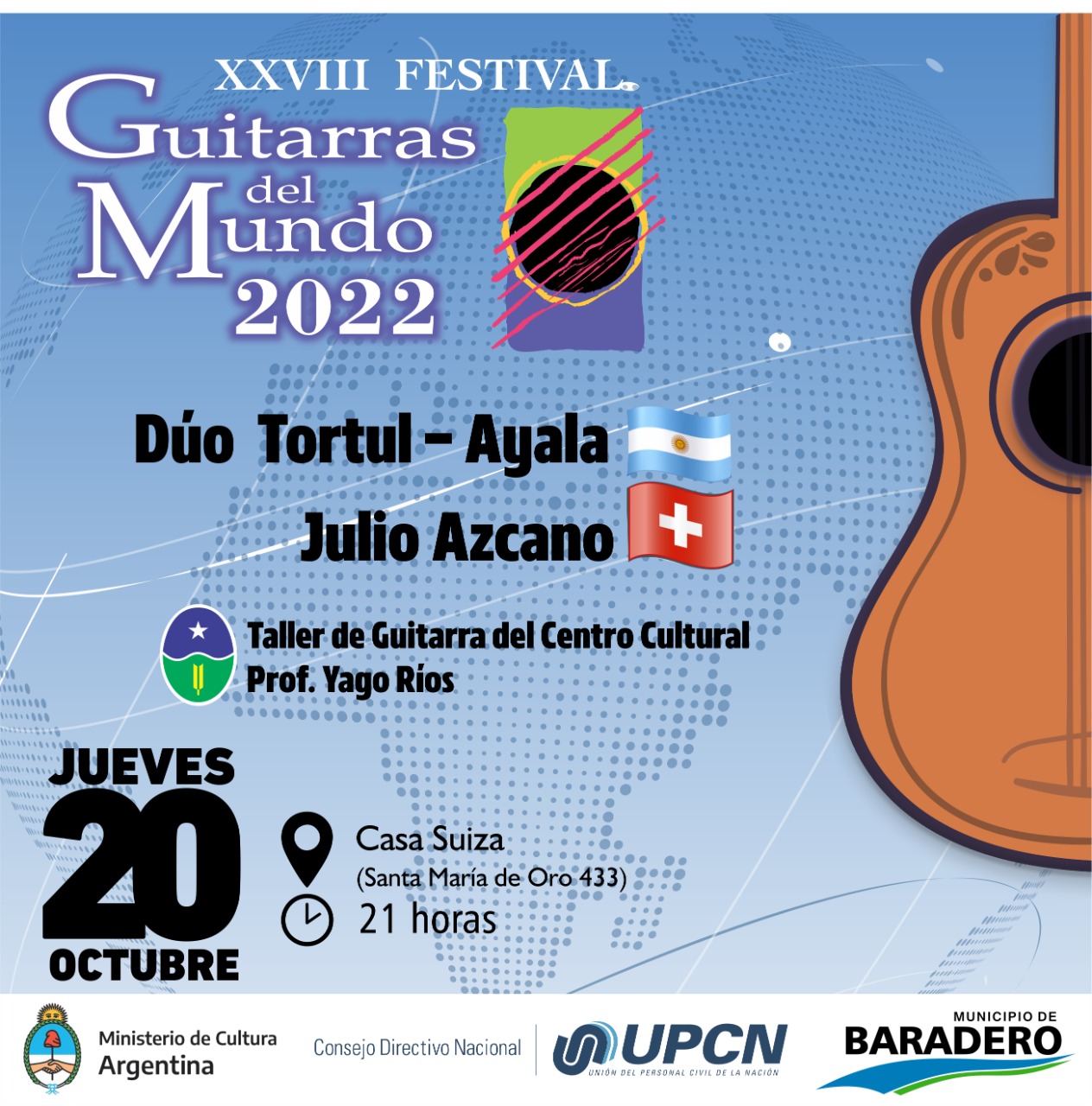 #DisfrutáBaraderoTodoElAño | Llega la vigésima octava edición del Festival Guitarras del Mundo 2022