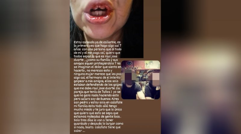 Sampedrina que reside en El Calafate fue víctima de violencia de género