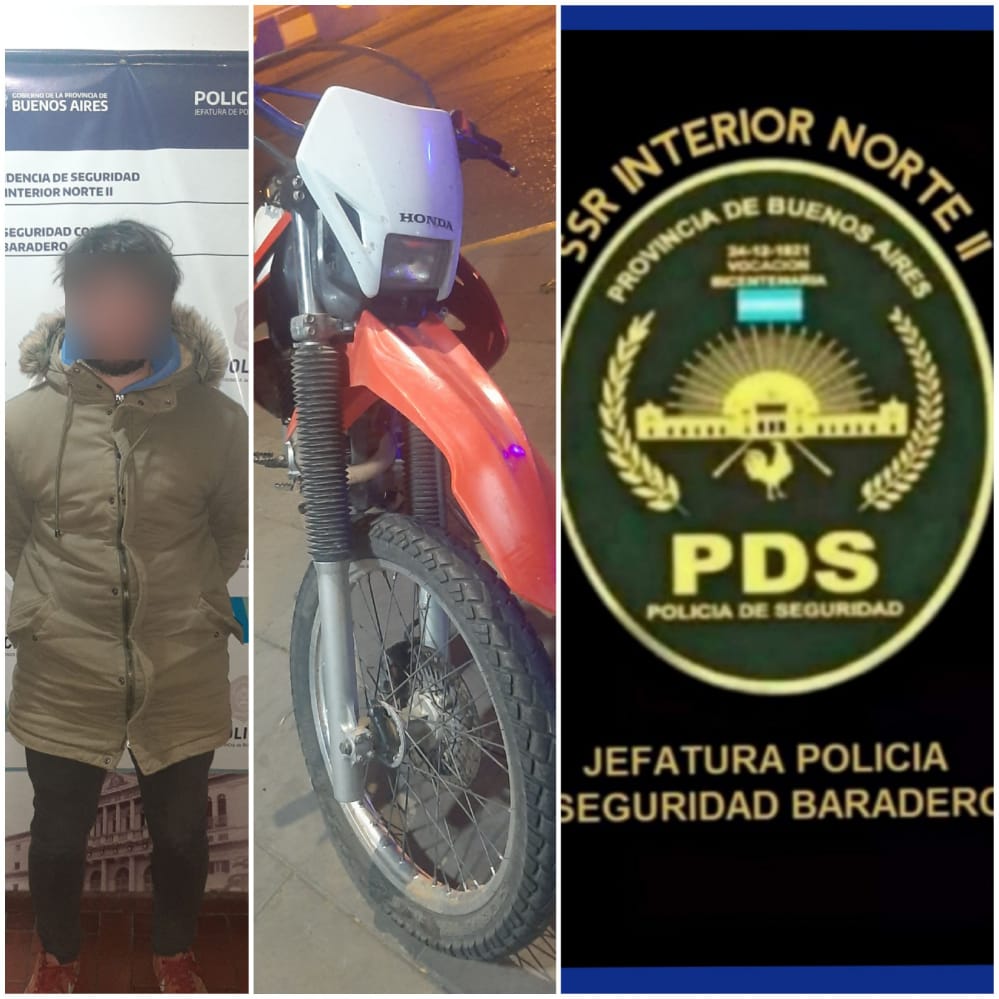 Aprehendieron a una persona que andaba en una moto con pedido de secuestro