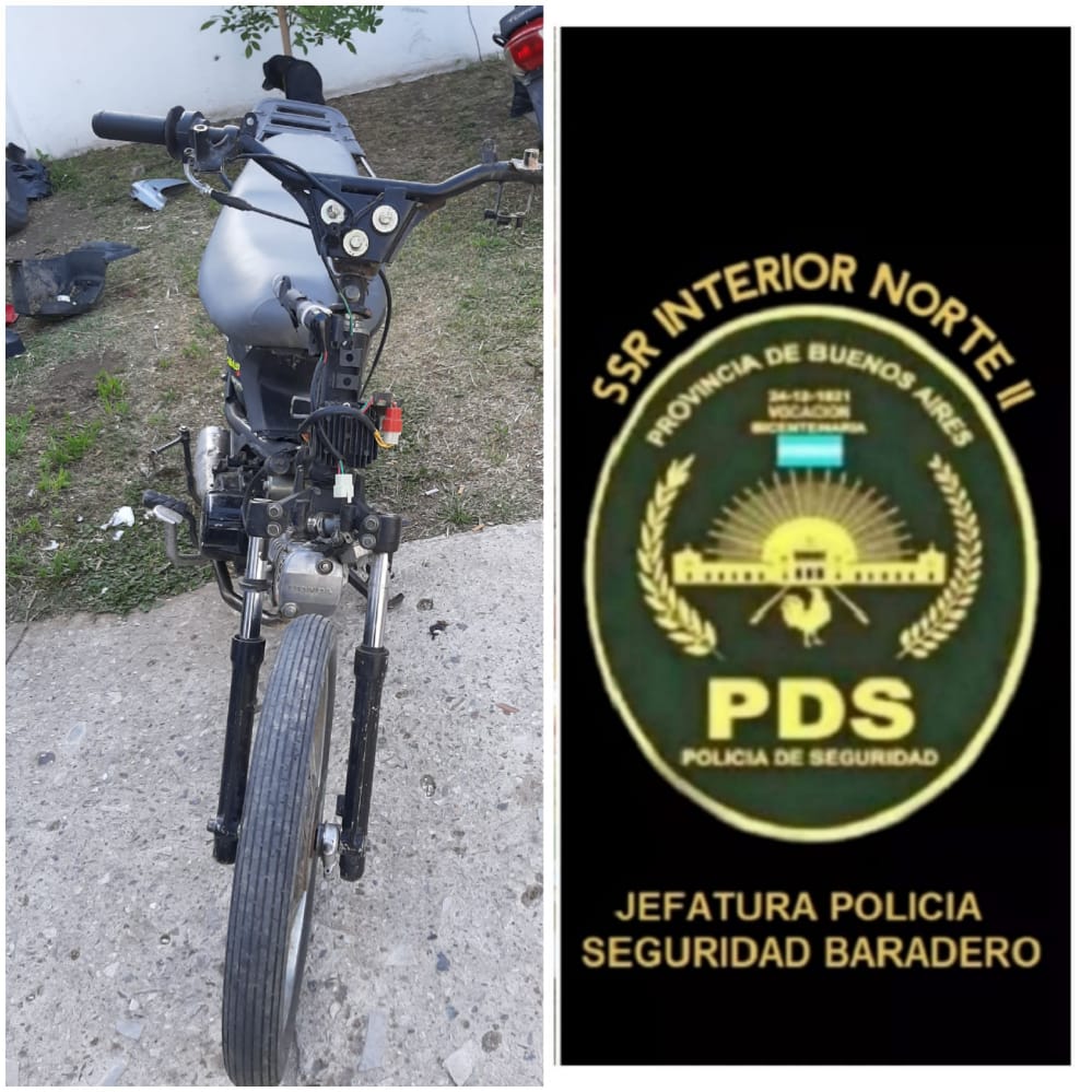 Manejaba una moto con número de motor adulterado