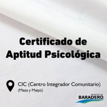 ¡Obtené tu certificado de aptitud psicológica! ?