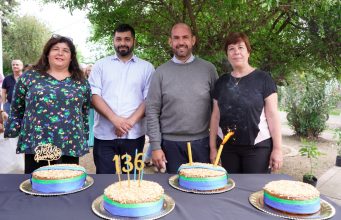 Alsina celebró sus 136 años con un emotivo acto y la presencia del intendente Esteban Sanzio