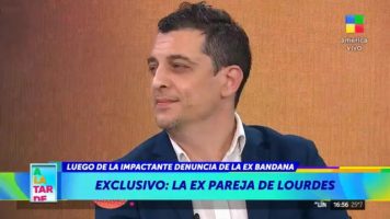 Leandro, el ex de Lourdes de Bandana, irrumpió en el estudio de A la tarde tras ser denunciado por violencia de género