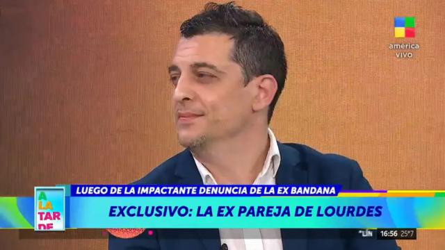 Leandro, el ex de Lourdes de Bandana, irrumpió en el estudio de A la tarde tras ser denunciado por violencia de género