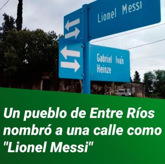 ?? La localidad de Tezanos Pinto, provincia de Entre Ríos, homenajeó al astro argentino