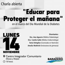 Hoy: ? Charla abierta: «Educar para proteger el mañana»